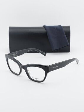 Saint Laurent SL643 001 Cat Eye Eyeglasses 52mm – Black
